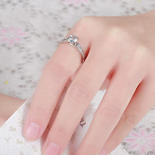 Load image into Gallery viewer, Trendy White Gold Aquamarine Ring with Pave Diamonds