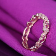 Load image into Gallery viewer, Vintage 14K Rose Gold Ring with Round Single Cut Pink Sapphire and Diamonds