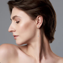 Load image into Gallery viewer, Long Dangle Drop Moissanite Earring