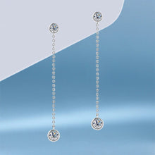 Load image into Gallery viewer, Long Dangle Drop Moissanite Earring