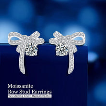 Load image into Gallery viewer, Moissanite 1CT Bow Stud Earrings