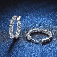 Load image into Gallery viewer, Moissanite Hoop Earrings 2.6 CT