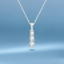 Load image into Gallery viewer, 3 Stones 0.6CT Moissanite Pendant Necklace
