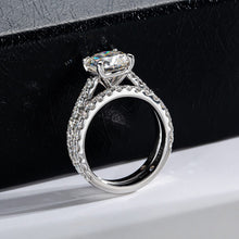 Load image into Gallery viewer, Cute and Romantic Round Moissanite Ring in Rose Gold - 925 Sterling Silver Fine Jewelry for Women