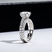 Load image into Gallery viewer, Cute and Romantic Round Moissanite Ring in Rose Gold - 925 Sterling Silver Fine Jewelry for Women