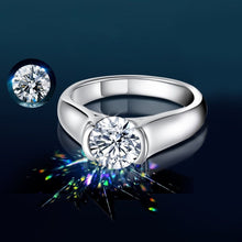 Load image into Gallery viewer, 2CT 8mm Moissanite Diamond Ring