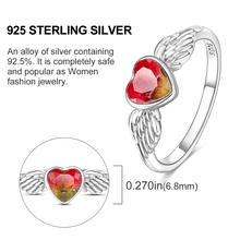 Load image into Gallery viewer, Silver Heart-Shaped Guard Lucky Rings