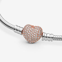 Load image into Gallery viewer, Heart Charms Silver Bracelets
