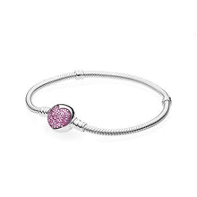 Load image into Gallery viewer, Heart Charms Silver Bracelets
