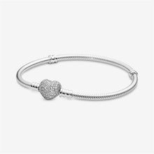 Load image into Gallery viewer, Heart Charms Silver Bracelets
