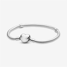 Load image into Gallery viewer, Heart Charms Silver Bracelets
