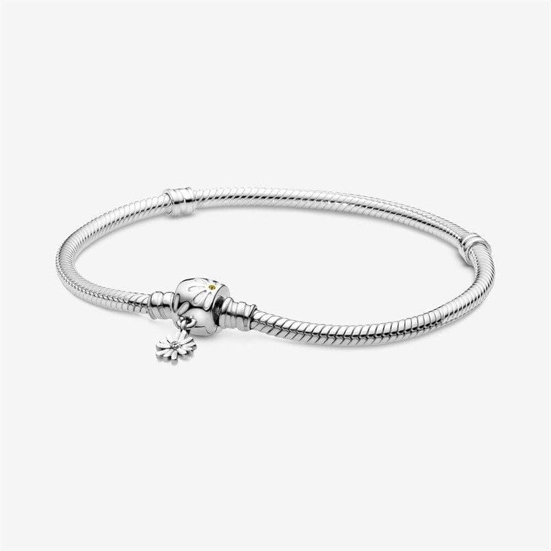 Heart Daisy Pendant PAN Bracelet Collection