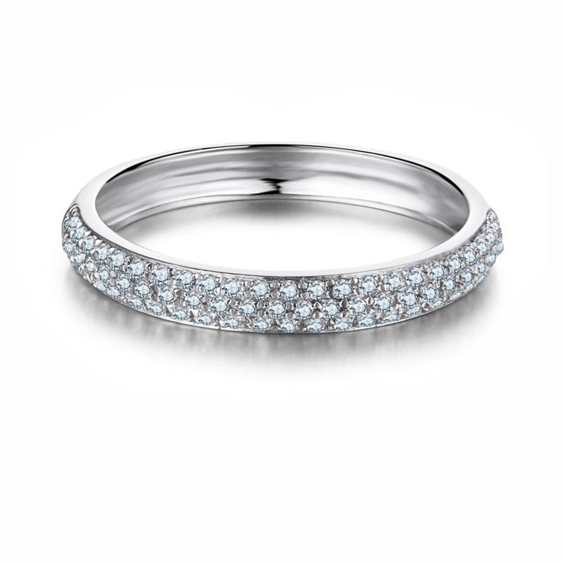 Trendy Pave Diamond Ring