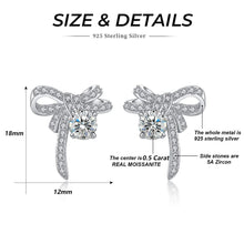 Load image into Gallery viewer, Moissanite 1CT Bow Stud Earrings
