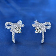 Load image into Gallery viewer, Moissanite 1CT Bow Stud Earrings
