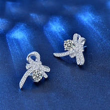 Load image into Gallery viewer, Moissanite 1CT Bow Stud Earrings
