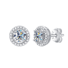 Load image into Gallery viewer, Silver Moissanite Earrings
