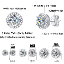 Load image into Gallery viewer, Silver Moissanite Earrings
