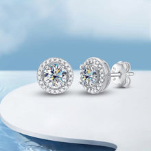 Load image into Gallery viewer, Silver Moissanite Earrings
