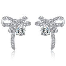 Load image into Gallery viewer, Moissanite 1CT Bow Stud Earrings
