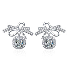 Load image into Gallery viewer, Moissanite 1CT Bow Stud Earrings
