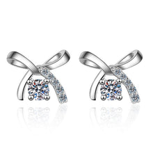 Load image into Gallery viewer, Moissanite 1CT Bow Stud Earrings
