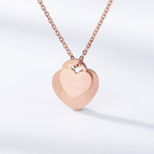 Load image into Gallery viewer, Simple Double Heart Necklaces
