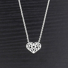 Load image into Gallery viewer, Choker Hollow Heart Necklace
