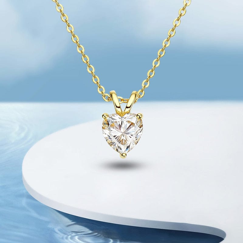 Moissanite Heart Necklace