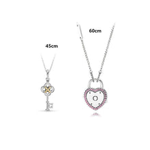 Load image into Gallery viewer, Silver Heart Lock Necklace Collection
