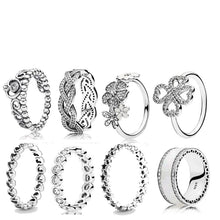 Load image into Gallery viewer, Luxury Silver Flower Ring Collection
