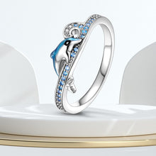 Load image into Gallery viewer, Silver Blue Dolphin Rings
