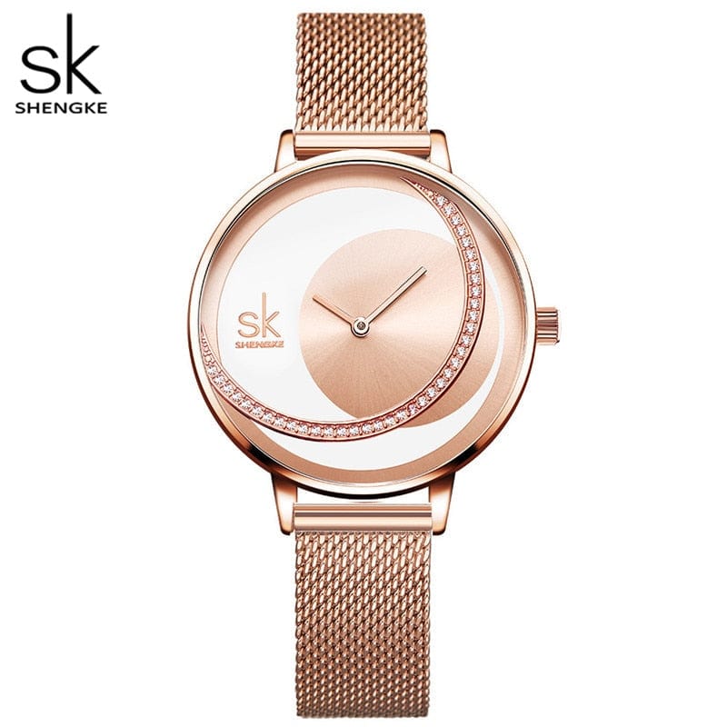 Eleganza Rosegold Mesh Watch